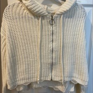 cream hoodie sweater